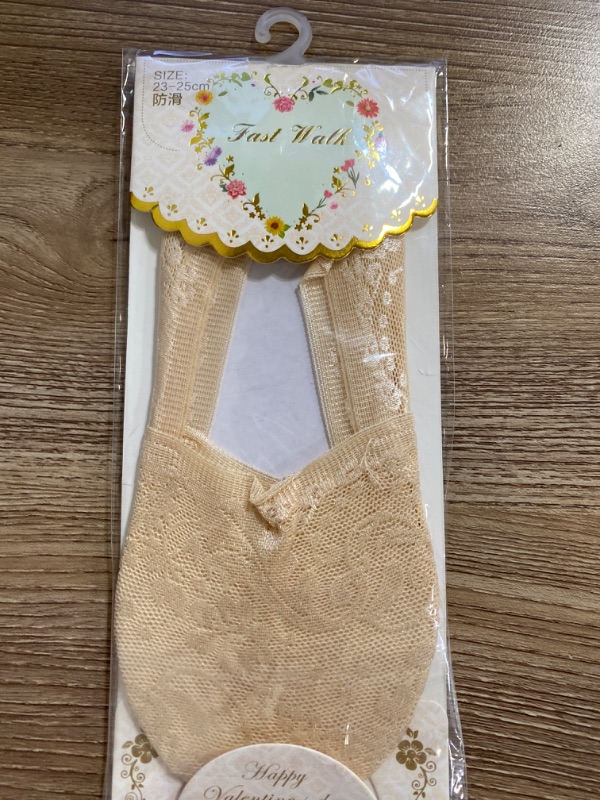 Photo 2 of (Size 6-8)Fashion Women Girls Summer Socks Style Lace Flower Short Sock Invisible Ankle Socks (Color : Khaki, 
