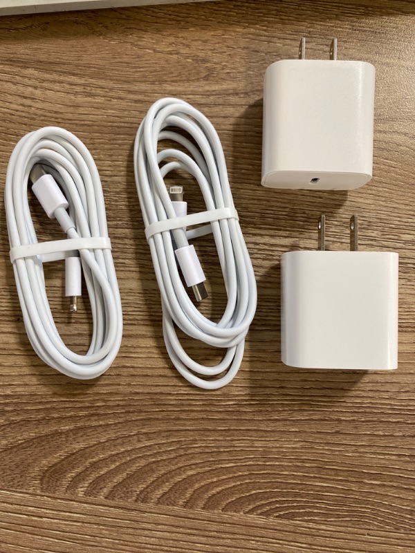 Photo 2 of Phone Charger [MFi Certified] 2 Pack 20W PD USB C Wall Fast Charger Adapter with 2 Pack 6FT Type C to Lightning Cable Compatible for iPhone 14 13 12 11 Pro Max XR XS X,iPad

