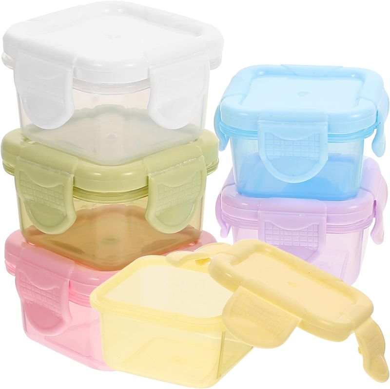 Photo 1 of Kichvoe Condiment Containers with Lids 60ML Salad Dressing Container To Go s Sauce Container Reusable Leakproof Food Storage Containers-6PCS Dipping Sauce Cup

