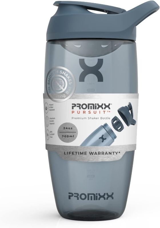 Photo 1 of Promixx PURSUIT Protein Shaker Bottle – Premium Sports Blender Bottles for Protein Mixes and Supplement Shakes – Easy Clean, Durable Protein Shaker Cup
