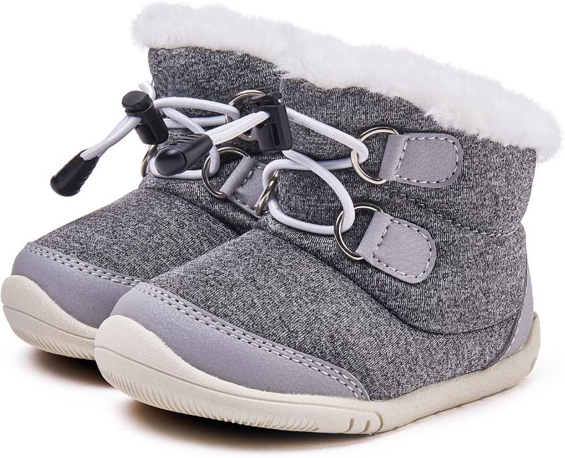 Photo 1 of size 4 BMCiTYBM Toddler Winter Snow Boots Boys Girls Cold Weather Baby Faux Fur Shoes (Infant/Toddler/Little Kid)
