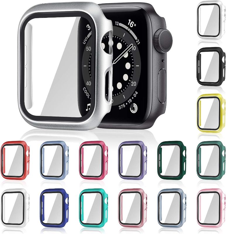 Photo 1 of 16 Pieces Watch Case Screen Protector Smart Watch Cover Iwatch Protective Case Matte PC Hard Cover Compatible with Smart Iwatch Series (44 mm)
