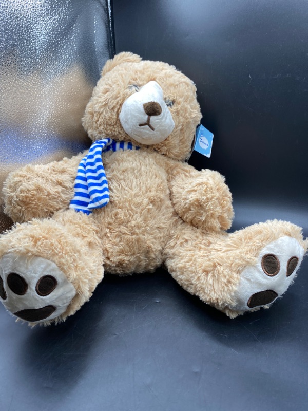 Photo 2 of Tezituor 24 Inch Teddy Bear Stuffed Animal, Big Teddy Bear Plush Toys with Scarf, Cute Brown Teddy Bear for Girlfriend Kids
