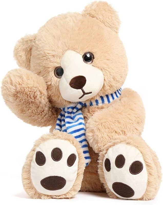 Photo 1 of Tezituor 24 Inch Teddy Bear Stuffed Animal, Big Teddy Bear Plush Toys with Scarf, Cute Brown Teddy Bear for Girlfriend Kids
