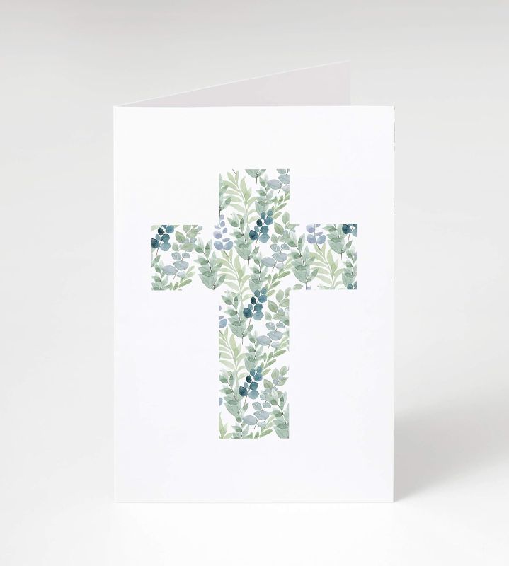 Photo 1 of Watercolor Cross Christian Cards Perfect for Thank You, Encouragement, Prayer or Just Because, 25 Blank Cards with Envelopes, Made In The USA (Cross)

