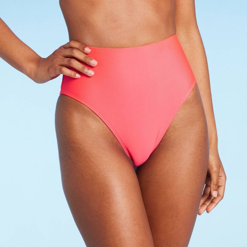 Photo 1 of {XL} Women's High Waist Cheeky Bikini Bottom - Shade & Shore™ Pink