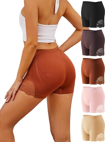 Photo 1 of {M} Which is Boy Shorts Panties for Womens Underwear Microfiber Boxer Briefs Full Coverage Super Soft Sexy Panties 5 Pack 
