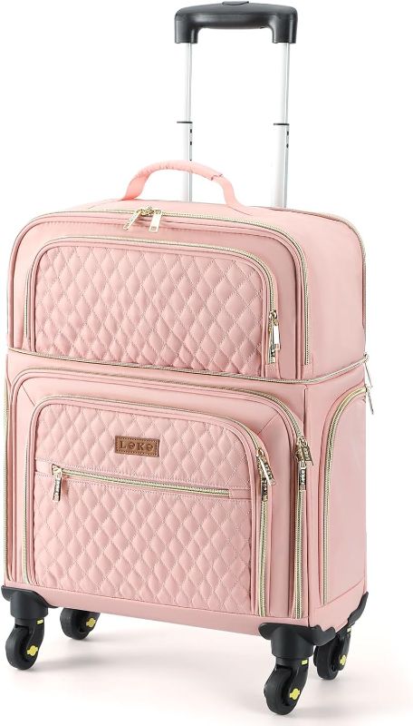 Photo 1 of Softside Expandable Luggage with 4 Spinner Wheels 20" Pink
