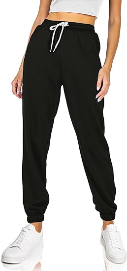 Photo 1 of {M} AUTOMET Women's Cinch Bottom Sweatpants High Waisted Athletic Joggers
