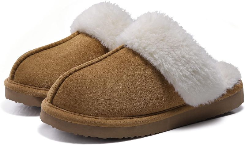 Photo 1 of {10} Litfun Women's Fuzzy Memory Foam Slippers Fluffy Winter House Shoes Indoor and Outdoor
