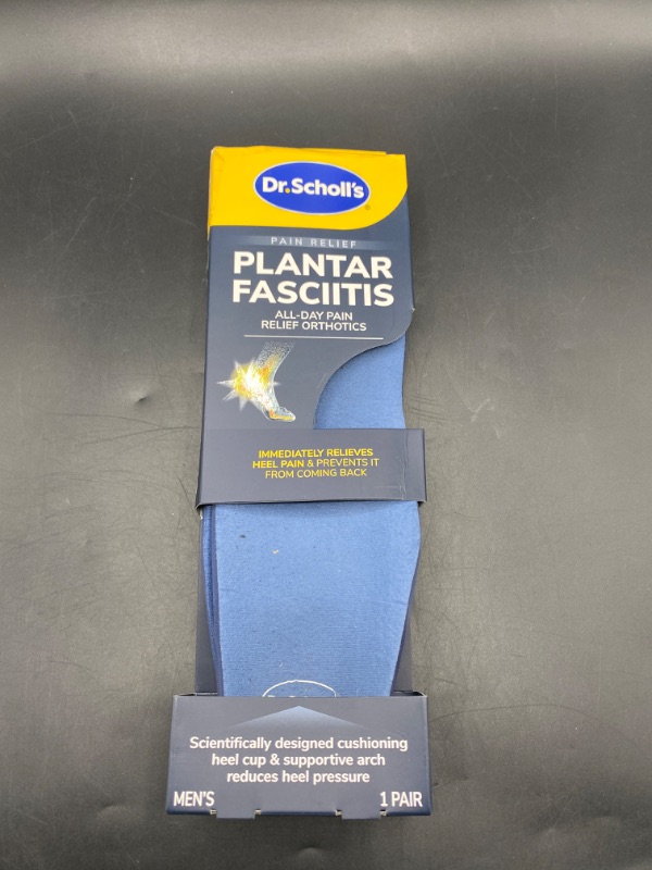 Photo 2 of Dr. Scholl’s® Plantar Fasciitis Pain Relief Orthotic Insoles, Immediately Relieves Pain: Heel, Spurs, Arch Support, Distributes Foot Pressure, Trim to Fit Shoe Inserts: Men's Size 8-13, 1 Pair
