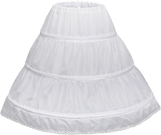Photo 1 of {4T} Abaowedding Girls' 3 Hoops Petticoat Full Slip Flower Girl Crinoline Skirt
