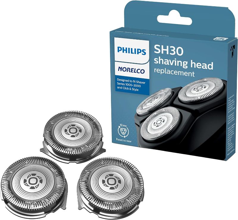 Photo 1 of Philips Norelco Genuine SH30/52 Shaving Heads Compatible with Norelco Shaver Series 1000, 2000, 3000 and 5000X and Rounded
