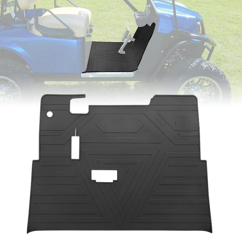 Photo 1 of Kemimoto Golf Cart Floor Mat Full Coverage Floor Liner Compatible with All EZGO TXT (1994-2023), Valor(1994-2023) Express S4(2012-2020), Star Classic 36V, Workhorse, All Black
