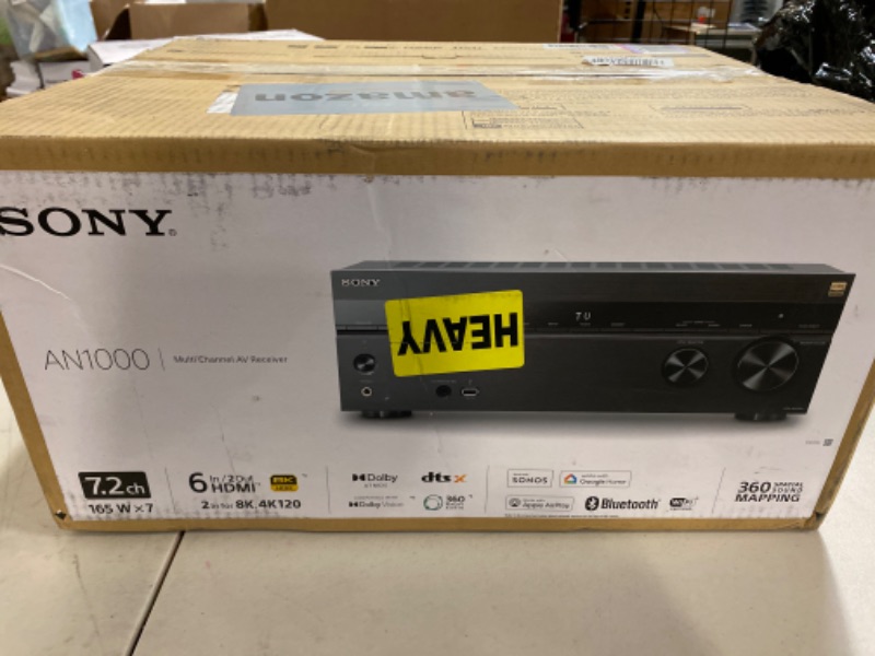 Photo 4 of Sony STR-AN1000 7.2 Channel 8K Home Theater AV Receiver with Dolby Atmos, DTS: X, IMAX Enhanced, Google Assistant, & Works with Sonos
