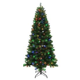 Photo 1 of Holiday Living 7.5-ft Alpine Pre-lit Artificial Christmas Tree with LED Lights
