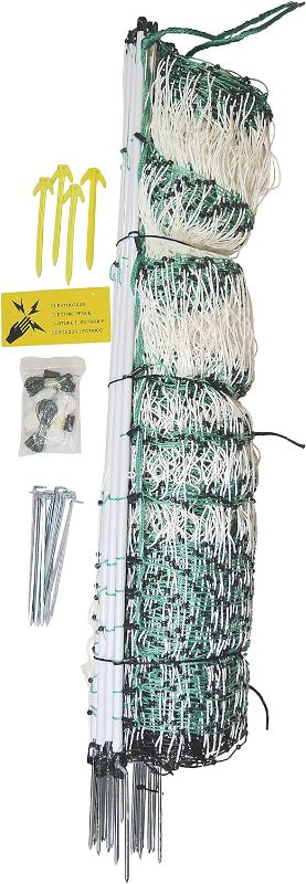 Photo 1 of RentACoop Poultry Netting Electric Fence - Electric Poultry Enclosure for Chickens, Ducks, Turkeys - Suitable for 4 Week Old Chickens/Older and Adult Poultry - Energizer Not Included - 168' L x 42" H
