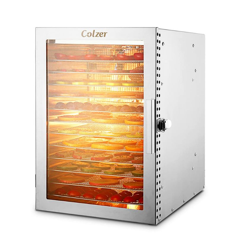 Photo 1 of Colzer Food Dehydrator 12 Stainless Steel Trays, Food Dryer for Fruit, Meat, Beef, Jerky, Herbs, with Adjustable Timer and Temperature Control 12 Trays