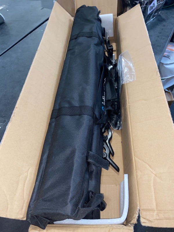 Photo 1 of Julius Studio 10 x 10 ft. Triple Crossbar Backdrop Stand Double Photo Background Support, New Metal Cap Design, Upgraded Sturdy Structure, Spring Clamps, Sand Bags, JSAG596

