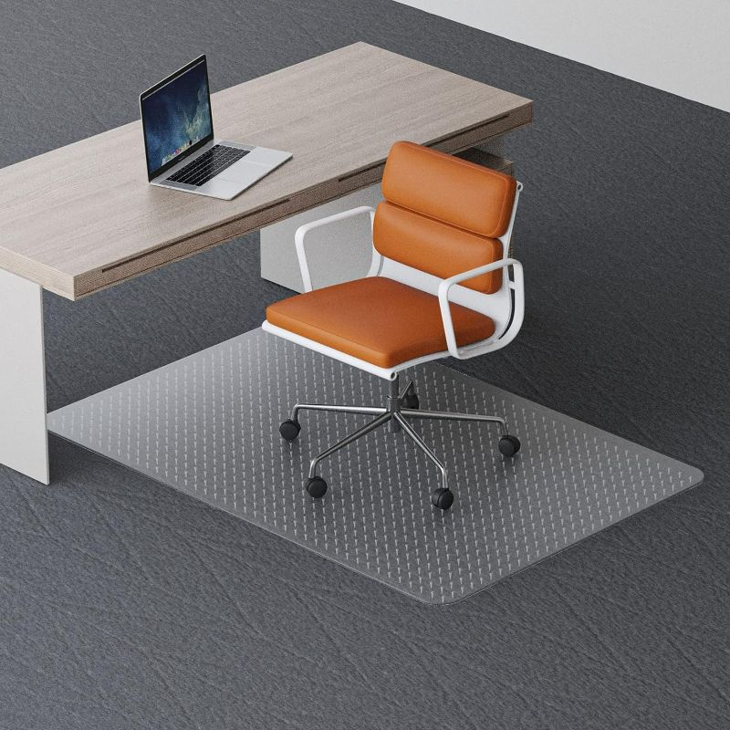 Photo 1 of Office Chair Mat for Carpeted Floors, 48"X30" 2.2mm Thick, Rectangle Desk Chair Mats with Studs for Low and Medium Pile Carpets, Easy Glide, Flat Without Curling
