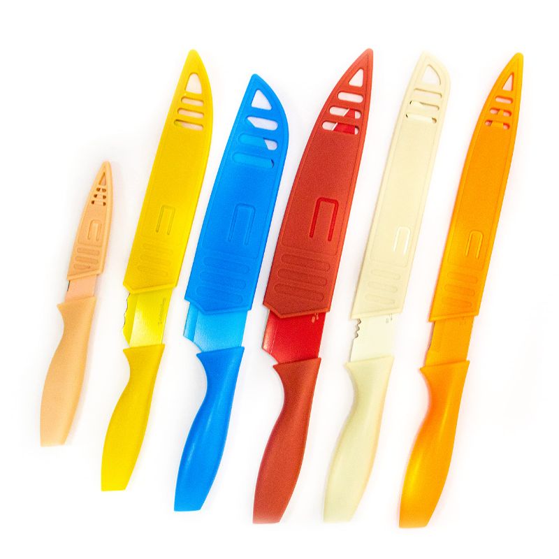 Photo 1 of Berghoff 12Pc Multicolor Knife Set, PP Sleeve, Stainless Steel Sharp Blade Essentials 12Pc