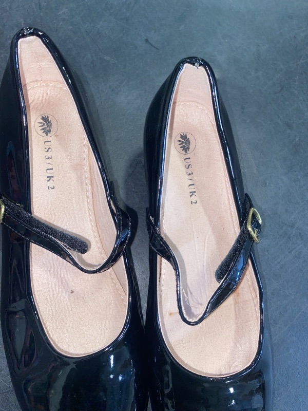Photo 1 of Size 3 - Girls Dress Shoes-Mary Jane Shoes for Girls, Princess Wedding Party Flower Girl School Shoes Low Heel Flats for Little/Big Kids