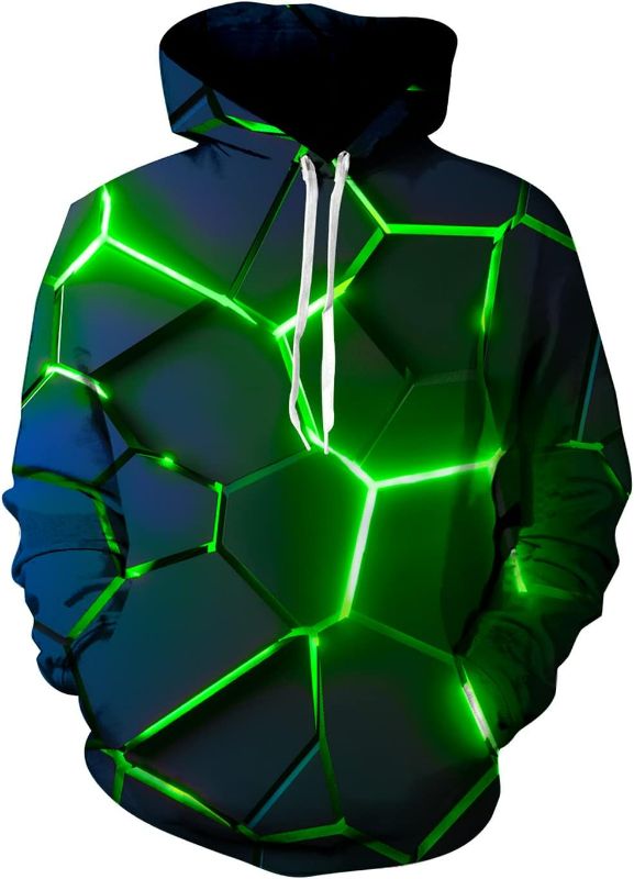 Photo 1 of Size MEDIUM Unisex Novelty Hoodies for Men 3D Printed Graphics Fleece Pockets Pullover Sweatshirts Christmas Halloween

