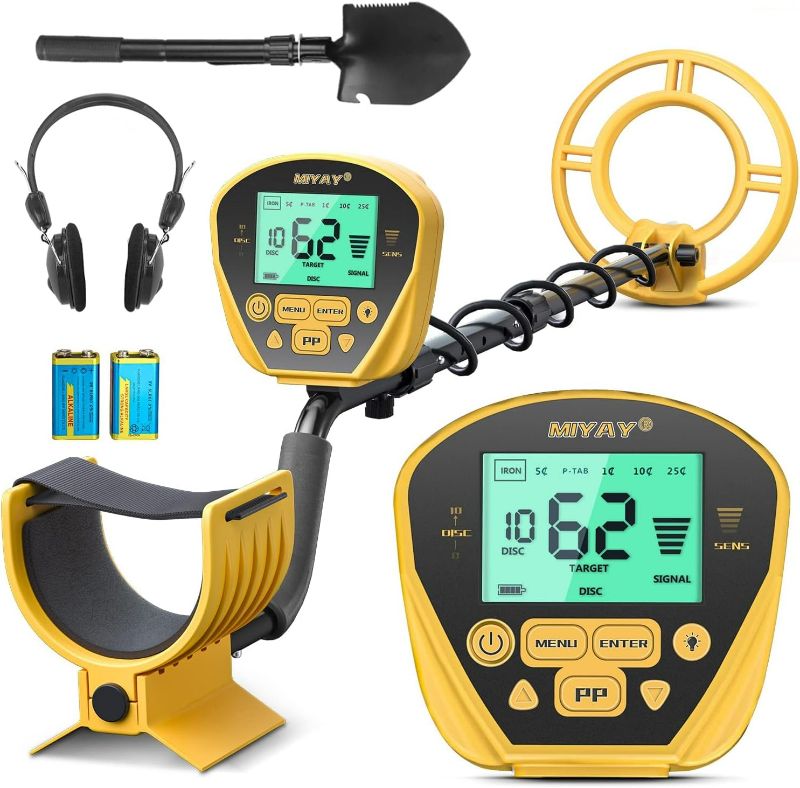 Photo 1 of Metal Detector for Adults - Professional Gold and Silver Detector with LCD Display, High Accuracy Waterproof Pinpoint 5 Modes, 10" Coil Lightweight Metales Detectors Stem Adjustable to 60.2"
