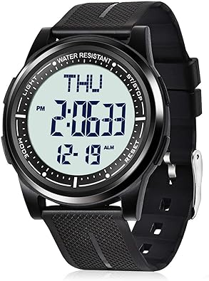 Photo 1 of Beeasy Digital Watch Waterproof with Stopwatch Alarm Countdown Dual Time, Ultra-Thin Super Wide-Angle Display Digital Wrist Watches for Men Women
