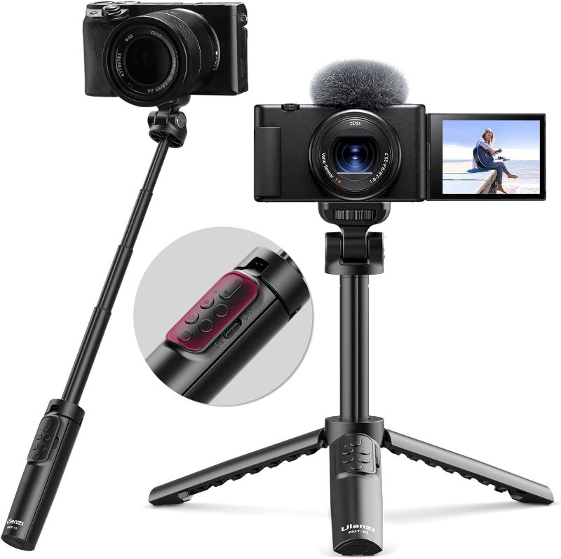 Photo 1 of ULANZI RMT-01 MINI Wireless Shooting Grip & Tripod for Sony, Canon, Nikon & Other Vlog Cameras or Smartphones, Selfie Video Recording Vlogging Accessories Portable Hand Size for Content Creators & Vloggers
