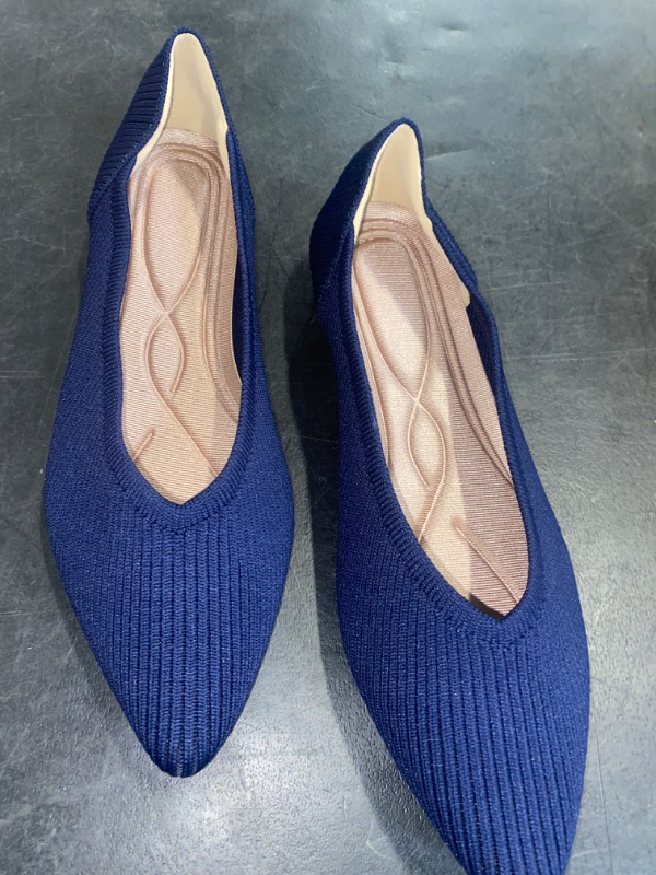 Photo 2 of Women's Flats Shoes Pointed Toe Knit Ballet Comfortable Dressy Slip On Flat Size 8.5
