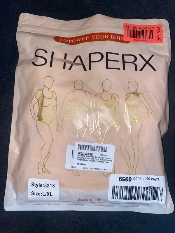 Photo 2 of (L/XL) SHAPERX Women's Shapewear Bodysuit Tummy Control Body Shaper Seamless Sculpting Snatched Waist Body Suit
Size LARGE to X-LARGE 