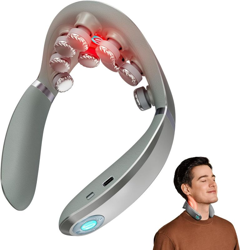 Photo 1 of SKG Neck Massager with Heat, 9D Portable Deep Tissue Neck Massager, Cordless Electric Cervical Massager Neck Relaxer Women Men Gift G7 PRO-MAX 
Product code: 1205050082
