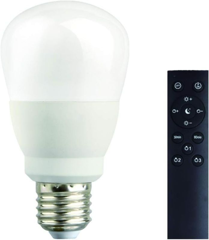 Photo 1 of LED Intelligent Remote Control Bulb, Timed Off 12WE27 Two-Color Stepless Dimming Bulb
