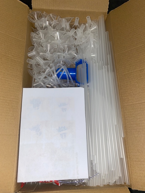 Photo 1 of Jiesky 8 Sets of Balloon Stand Kits, Reusable Clear Balloon Stand Holder for Table, Including Glue, Balloon tape strip, Tie Tool, Flower Clips. Table Balloon Stand Suitable for Christmas Birthday Wedding Party Decorations