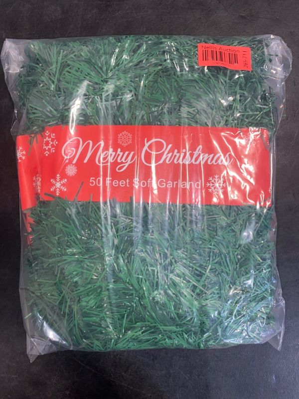 Photo 2 of 50 Foot Garland for Christmas Decorations - Non-Lit Soft Green Holiday Decor for Outdoor or Indoor Use - Premium Quality Home Garden Artificial Greenery, or Wedding Party Decorations(2, 50 FT Premium)
