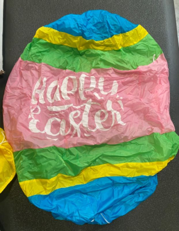 Photo 2 of Happy Easter Inflatable Egg, White Letter Font  *Please Read Clerk Comments*