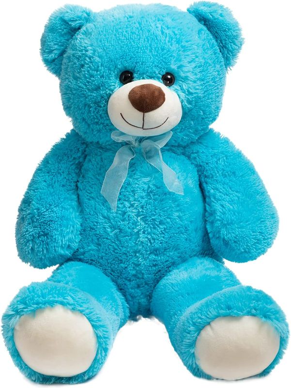 Photo 1 of HollyHOME Teddy Bear Plush Giant Teddy Bears Stuffed Animals Teddy Bear Love 36 inch Lake Blue
