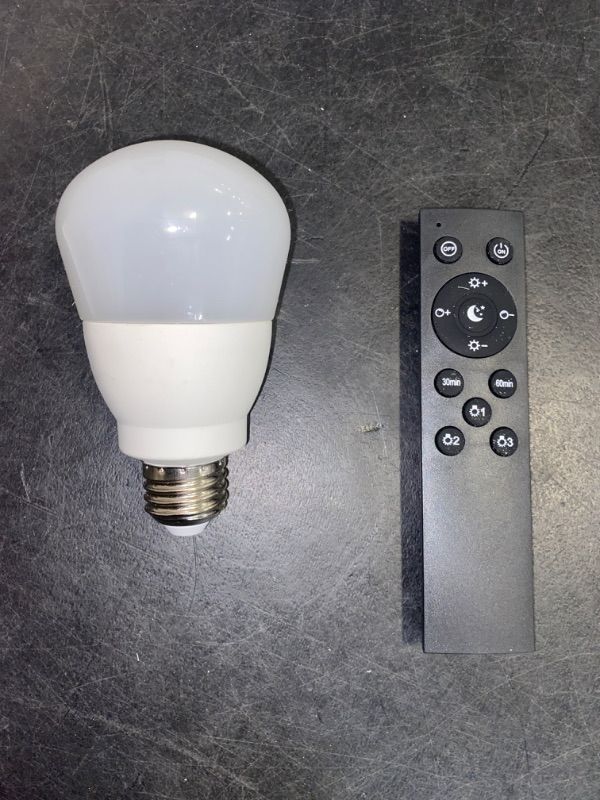 Photo 1 of LED Intelligent Remote Control Bulb, Timed Off 12WE27 Two-Color Stepless Dimming Bulb
