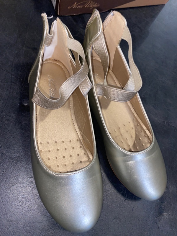 Photo 2 of Nova Utopia Toddler Little Girls Dress Ballet Ankle Strap Flat Shoes Size 3 
