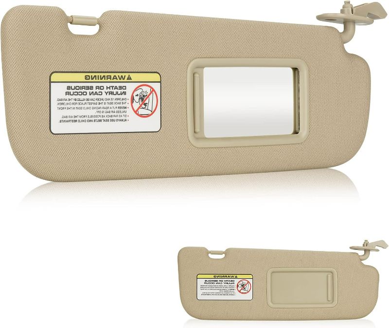 Photo 1 of for 2011 2012 2013 2014 2015 Hyundai Elantra Right Passenger Side Sun Visor SunVisor 852203X000TX (Beige)
