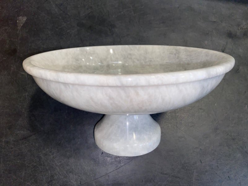 Photo 2 of Radicaln Marble Fruit Bowl White 10" Inches Handmade Fruits Holder Table Décor - Decorative Bowl For Kitchen Counter Décor- Fruit Dish - Kitchen Accessories
