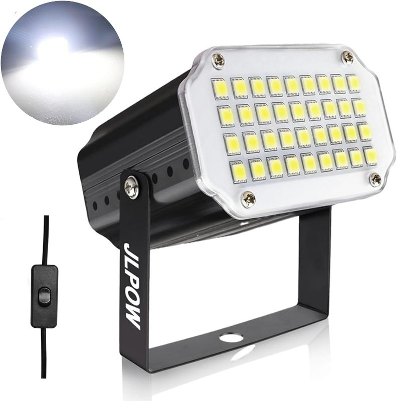 Photo 1 of *Mini* White Strobe Light,Super Bright 36 LED Strobe Lights for Party Sound Activated Strobe Lights,Best for Parties Club Disco KTV Bar Halloween Xmas Show (No Remote)

