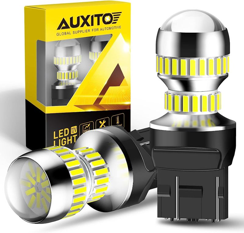 Photo 1 of AUXITO Upgraded 7440 7443 LED Bulbs for Reverse Lights T20 7441 7444 LED Replacement Light Kit for Backup Tail Brake Signal Parking DRL Lights, 6000K Xenon White
