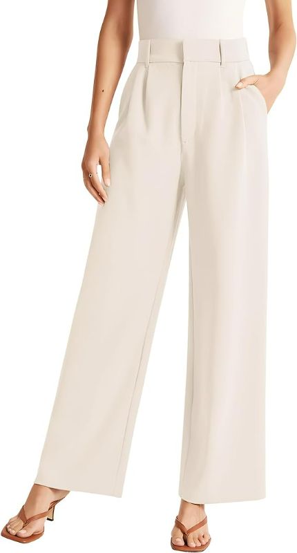Photo 1 of Size Small Sarin Mathews High Waisted Wide Leg Pants for Women Business Casual Dress Pant Palazzo Long Work Trousers with Pockets
