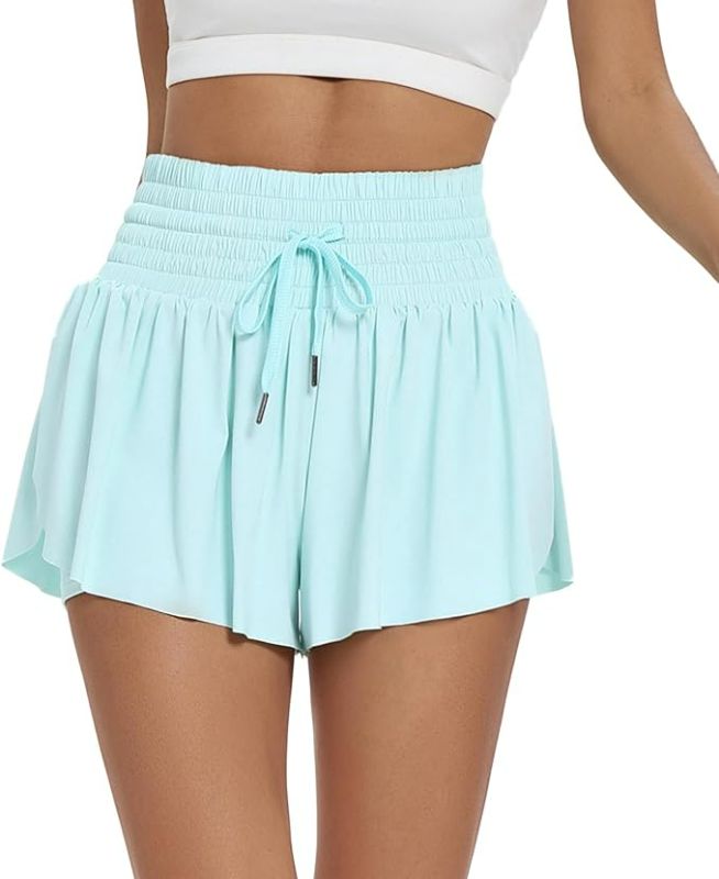 Photo 1 of Size Medium Blaosn Flowy Athletic Shorts for Women High Waisted Gym Yoga Workout Running Tennis Skirt Skort Cute Clothes Casual Summer
