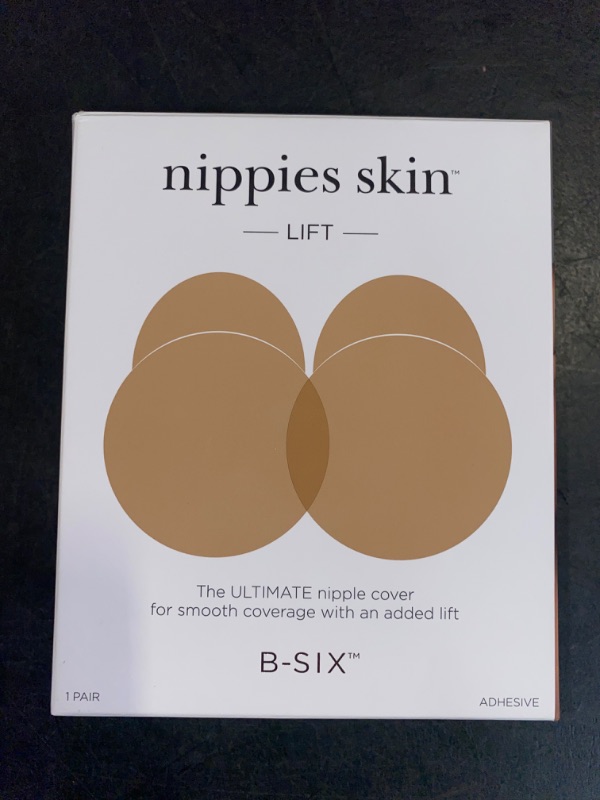 Photo 2 of Nippies Nipple Cover - Sticky Adhesive Silicone Nipple Pasties - Reusable Pasty Nipple Covers for Women with Travel Box Small (Fits A-C Cups) Nippies With Lift Caramel