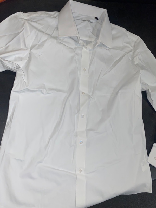 Photo 2 of Size Large Men's Dress Shirt Regular Fit Poplin Solid
