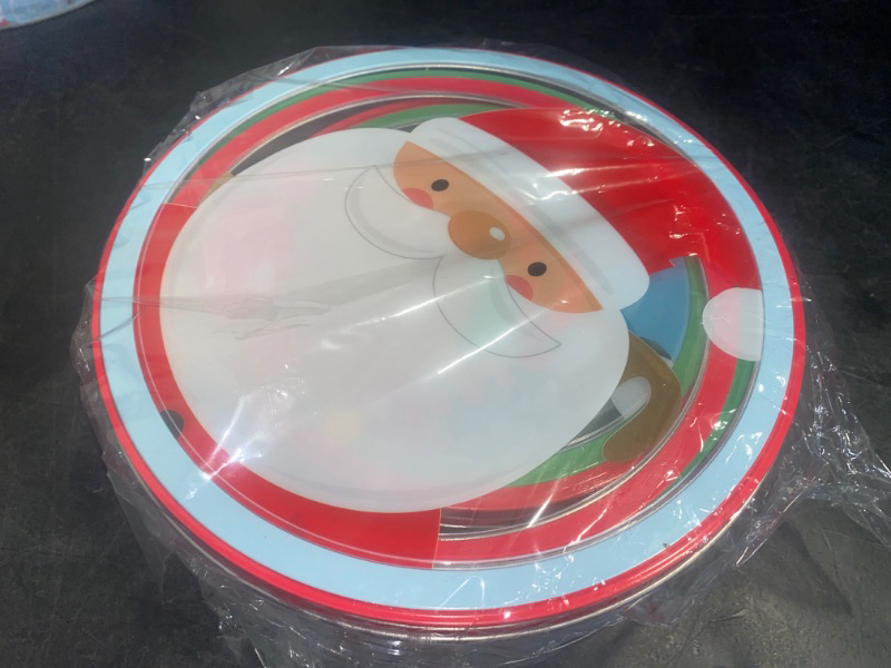 Photo 3 of  Pieces Christmas Cookie Tins with Lids for Gift Giving, Christmas Santa Claus and Snowman Printed Round Metal Tins with Lids for Cookies, Candy, Food Presents for Xmas Holiday Party