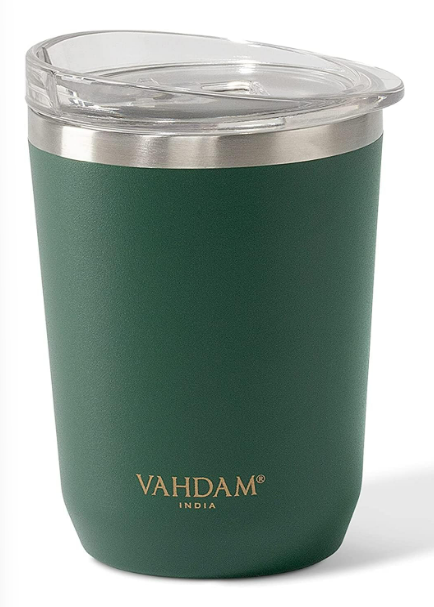 Photo 1 of Stainless Steel Tumbler (11.8oz/350ml) Insulated Cup Reusable Stainless Steel Tumbler | Vacuum Insulated, Double Walled | Sweat-Proof Sipper with Lid | Gifts for Men & Women | VAHDAM
